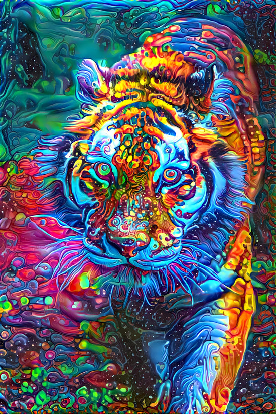 Psychedelic Tiger Artwork