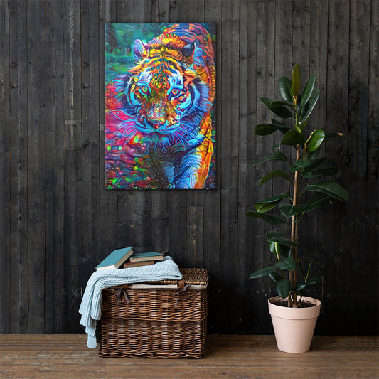 Psychedelic Tiger Canvas Print